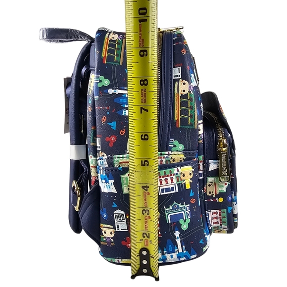Loungefly Disney Parks Dapper Dans Main Street USA Mini Backpack Blue Red NWT - Picture 15 of 16